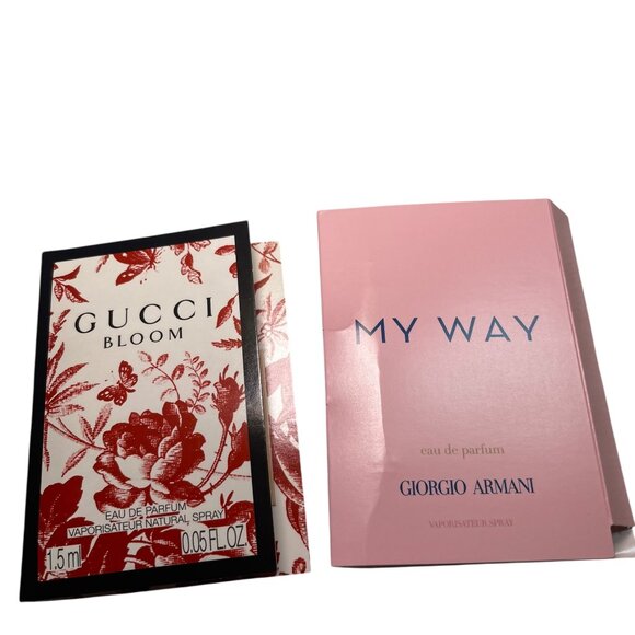 Lot of 8 Perfume Samples + Cle de Peau Cosmetics Bag – New - Picture 2 of 9